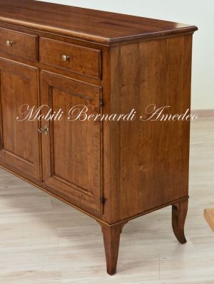 Style sideboard with saber legs, 4 doors and 4 200cm drawers